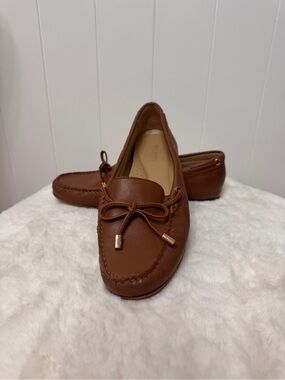 Michael Kors Brown Leather Moccasin Loafers